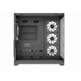 thumbnail image 5 of DIYPC ARGB-DC200-BK Black Dual USB3.0 Tempered Glass ATX Gaming Computer Case w/ 4 x ARGB PWM Fans (Pre-Installed) and ARGB Light Strip at Bottom., 5 of 8