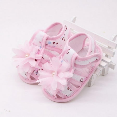 

Xinhuaya Summer Baby Girl First Walker Shoes Flower Stitching Hollow Cotton Casual Shoes