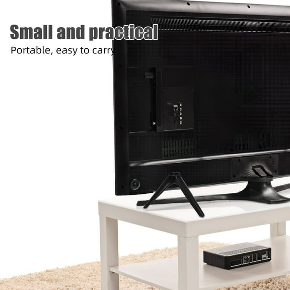 WEUVEB 1Set Black No Drill  Stand Bracket Stable Pedestal Support for Home