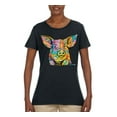 thumbnail image 3 of Dean Russo The Pig Animal Lover Womens Graphic T-Shirt, Black, Large, 3 of 6