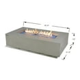 thumbnail image 3 of Elementi Plus Meteora Propane Fire Pit for Outside Outdoor Fire Pit Table Smokeless Firepit Concrete Rectangular Fire Table Patio Heater Fireplace 60000 BTUs - Space Grey, 55.9 x 31.9 Inches, 3 of 11