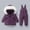 Purple, variant on SGFCWSX Kids Snowsuits for Boys Ski Jacket with Furry Hood and Bib Pants for Girls Insulated Waterproof Snow Set Pink Size 1-2Years