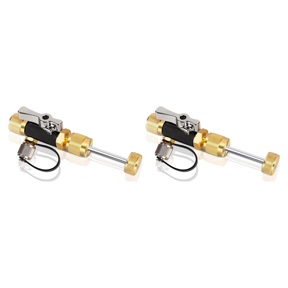 2X HVAC Valve Core Removal Tool, 1/4 Inch Vacuum-Rated Valve Core Removal Tool,Works with All Refrigerants,HVAC Tools,2 x HVAC Valve Core Removal Tool
