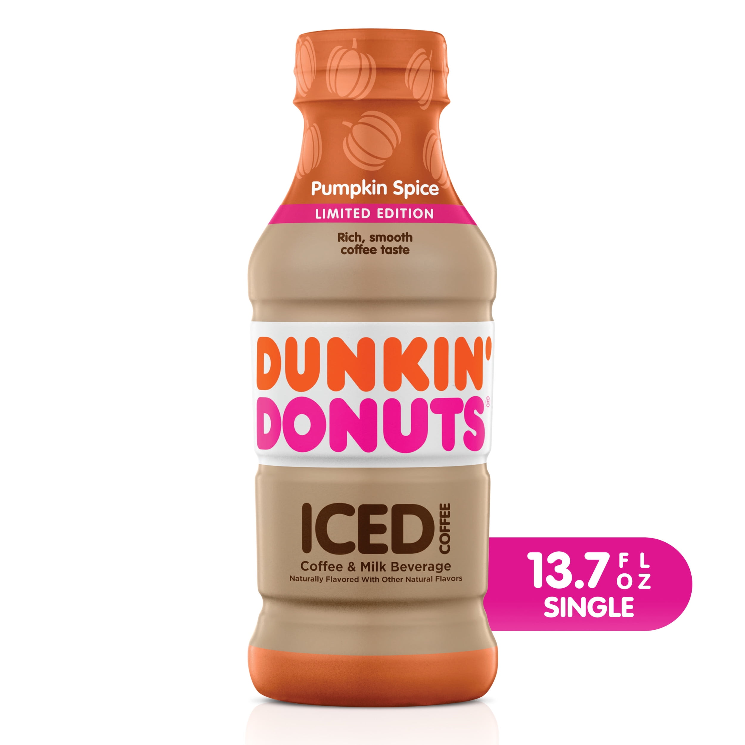 Dunkin' Donuts Pumpkin Spice Iced Coffee Bottle, 13.7 fl oz