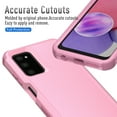 thumbnail image 6 of Xhy Samsung Galaxy A03S Case with Privacy Screen Protector Military Grade Full Body Protection 3 in 1 Shock Drop Resistant Rugged Rubber TPU Durable Detachable for Galaxy A03S Phone - Pink, 6 of 10