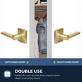 thumbnail image 6 of Stylware Maven Dummy Lever Door Lock Screws Included | Reversible Non Turning Heavy Duty Steel 5 in Satin Brass (2 Pack), 6 of 8