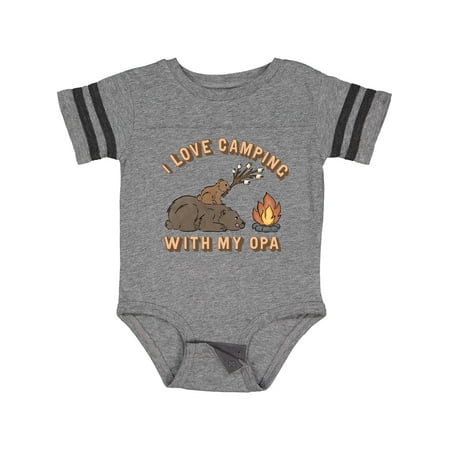 

Inktastic I Love Camping with My Opa Gift Baby Boy or Baby Girl Bodysuit