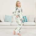 thumbnail image 6 of Fluffy Pajamas Set Fuzzy Winter Warm Pj Sets Pullover Tops and Long Pants Panda Eating Bamboo X-Small, 6 of 8