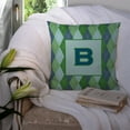 thumbnail image 3 of Carolines Treasures CJ1020-BPW1414 Monogram - Initial B Blue Argoyle Decorative   Canvas Fabric Pillow CJ1020 14Hx14W, 3 of 4