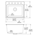 thumbnail image 2 of Elkay Elg252212pd Quartz Classic 25" Drop In Single Basin Quartz Laundry Sink - Grey, 2 of 7