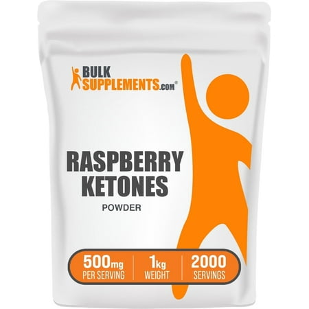 BulkSupplements Raspberry Ketones Powder - 500mg per Serving - 1 Kilogram (2.2 lbs) - 2000 Servings