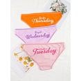 thumbnail image 5 of Wausea Bikini Underwear for Women Days of the Week Panties 7-Pack(Small,Warm Color), 5 of 6
