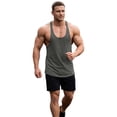 thumbnail image 2 of Workout Tank Tops for Men Summer Lightweight Loose Scoop Neck Racerback Sleeveless Muscle Shirts Bodybuilding Gym Tanks, 2 of 6