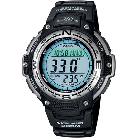 Casio Men's Classic Twin Sensor Digital Compass Watch SGW100-1V