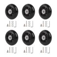 thumbnail image 1 of 6 Pcs Luggage Suitcase Rubber Wheel Black PU Roller 75mm Dia 110.23lbs, 1 of 4