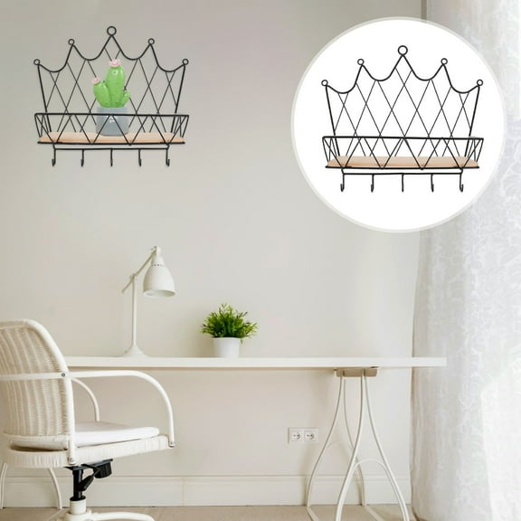 WHAMVOX Display Floating Shelf Shelves for Bedroom Decor Bridle Work Black