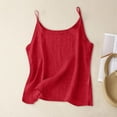 thumbnail image 5 of BILIKEYU Women's Linen Tank Tops,&nbsp;Oversized Breathable Top Soft Linen Blend Flowy Sleeveless Casual Daily Wear Weekend Getaway, Red, 5 of 9