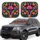 thumbnail image 1 of Balery Colorful Floral Embroidery Mexican Parasol para parabrisas de coche de 2 piezas | Parasol plegable para parabrisas delantero de coche para la mayoría de sedanes-Medium, 1 of 6