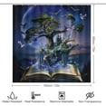 thumbnail image 2 of 4Pcs Fantasy Book Shower Curtain Set with Rugs, Toilet Lid Cover and Bath Mat, Moon Star Snow Tree Forest Blue Bathroom Curtains Decor Shower Curtains, 72" x 72", 2 of 8