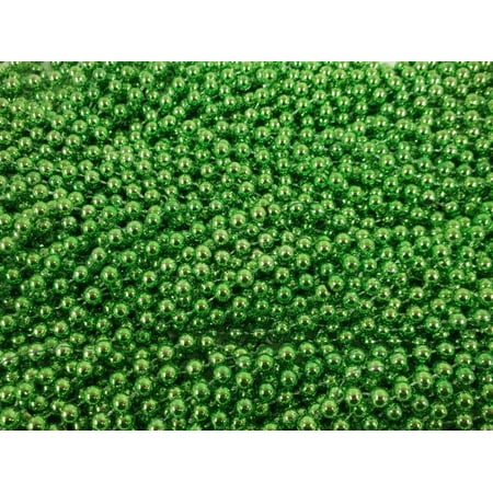 12 Mardi Gras Beads Lime Green Necklaces Party Favors