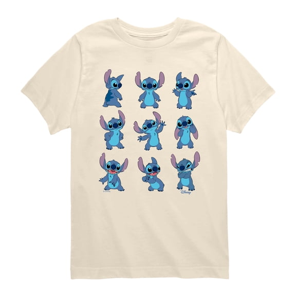 Lilo & Stitch - Stitch Moods - Youth Boys Short Sleeve Graphic T-Shirt