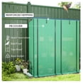 thumbnail image 4 of Lean-to Greenhouse 3 Tier Shelves, Portable PE Greenhouse w/ 2 Doors, 56.7"x18.9"x59.8", Green, 4 of 9