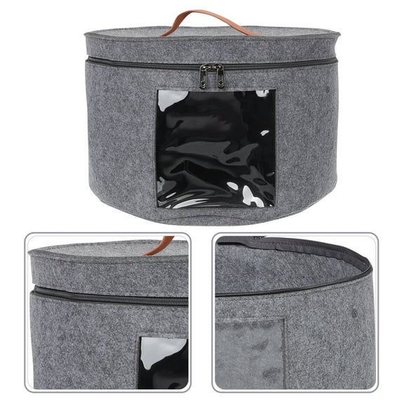 Sparsain Round Hat Carrying Case Hat Organizer Large Hat Storage Box for Women Men