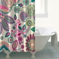 thumbnail image 5 of Vintage Colorful Paisley Curtain 72x84 Inches, Quick-Dry Polyester with Plastic Rings, Bohemian Floral Artistic Pattern for Bathrooms, 5 of 5