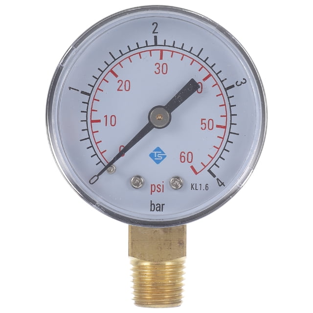 MasteelfCA Manomètre de Compresseur d'Air Monté sur le Côté 0-4 Bar 0-60 Psi