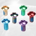 thumbnail image 3 of SHISUYAN 12 Pcs Vis de Plaquette de Frein en Acier Titane Rouges pour Vélos Électriques, VTT, Route et BMX Installation Facile, 3 of 8