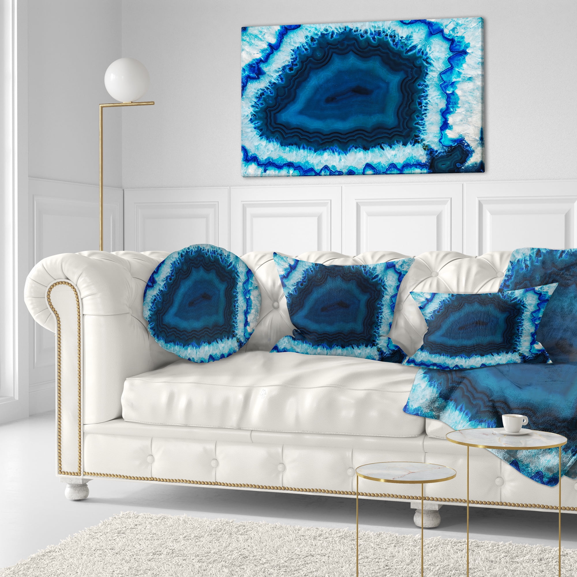 Designart Brazilian Thunder Egg - Abstract Throw Pillow - 12x20