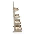 thumbnail image 5 of Alpine Corporation MBB164 Wood 4-Tier Storage Organizer with Chalkboard, Rustic Wooden Display Rack for Books, Plants, Decor, 5 of 12