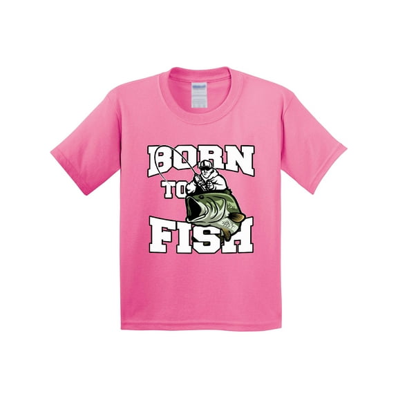 Inktastic Born to Fish Youth T-Shirt