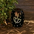 thumbnail image 2 of Solar Outdoor Lantern - Metal Decorative Lantern Light - Patio Garden Porch Lamp - 6 Inch Black, 2 of 5