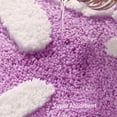 thumbnail image 3 of Evlmd Bathroom Rugs Non Slip Washable, Purple Large Bath Mats for Bathroom Floor, Soft Cute Daisy, Shaggy Soft and Absorbent, Thick Plush Shower Bath Rug Runner Decor, 20" X 32", 3 of 6