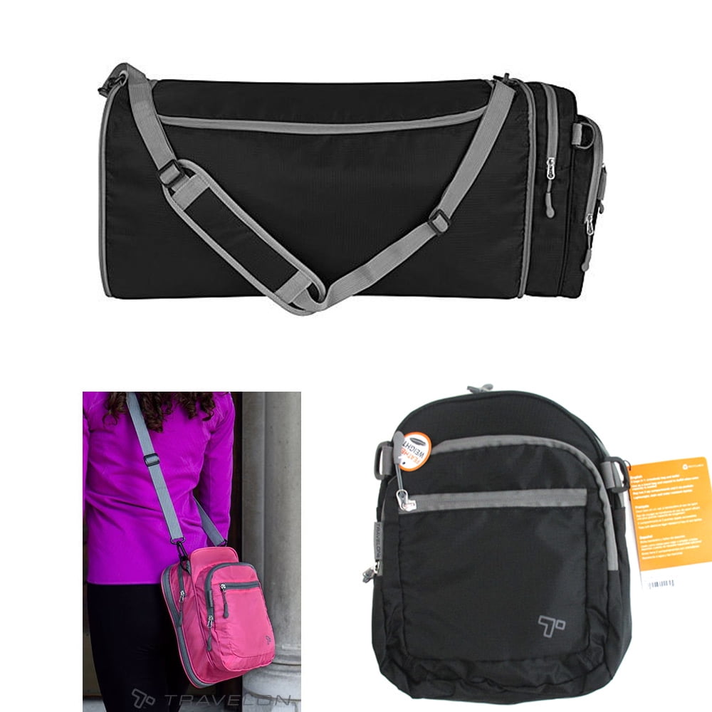 AllTopBargains 1 Travelon Tote Duffle Bag Convertible 2 In 1 Sports Gym Luggage Travel Suitcase by Travelon