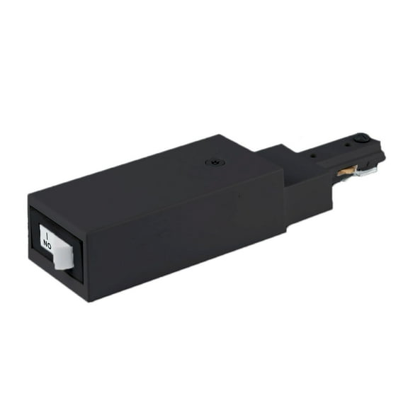 THL-HLES-5A-BK-WAC Limited-Accessory - 2.5 Inch 5A H Track Slim Live End Connector Current Limiter with Switch-Black Finish