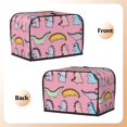 thumbnail image 2 of Bonita funda para tostadora de 2 rebanadas con diseño de dinosaurio, funda protectora contra el polvo y las huellas dactilares, de poliéster, fundas para pequeños electrodomésticos de cocina, 2 of 6