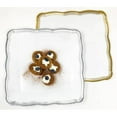 thumbnail image 2 of Aristocrat Collection Narrow Serving Trays White & Gold 12" X 12": Qty 100, 2 of 3