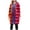 Hot Pink, variant on Women's Sweatshirts Jacket Zip Up Hoodies Vintage Goth Print Hooded Jacket Street Fashion Unisex Drawstring Sweat Jacket Red S