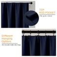 thumbnail image 5 of Chyhomenyc Navy Blue Curtains 72 Inches Long, Light Filtering Thermal Insulated Energy Saving Solid Soft Privacy Rod Pocket Window Curtains for Living Room Bedroom, Each 40Wx72L Inch, 2 Panels, 5 of 8