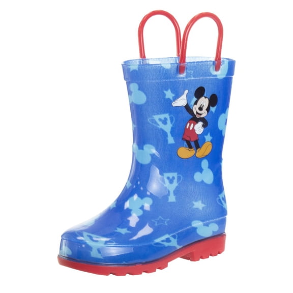 Disney Mickey Mouse Rainboots (Toddler Sizes), Blue Red, Size: 0708