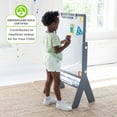thumbnail image 3 of Little Partners Contempo Art Toddler Easel - Adjustable Height Two-Sided Paint Station for Kids with Chalk Board, Magnetic Dry Erase Board, Paper Holder, Paint Containers - Earl Grey, 3 of 11