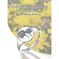 thumbnail image 5 of FindChic Sterling Silver Rings for Women November Chrysanthemum Birth Flower Adjustable Signet Ring Size 6-11 Valentines Christmas Birthday Jewelry Gift for Her/Mom, 5 of 9