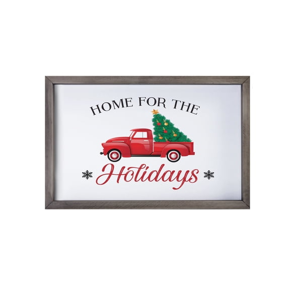 Merry Christmas Framed Shadow Box - Home For The Holidays