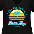 thumbnail image 4 of Inktastic Summer Enjoy the Sunshine Siesta Key Florida in Blue Women's Plus Size V-Neck T-Shirt, 4 of 5