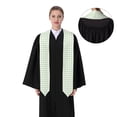 thumbnail image 4 of Fotbe Green Checkboard Printed Class of 2024 Graduation Stole, 4 of 7