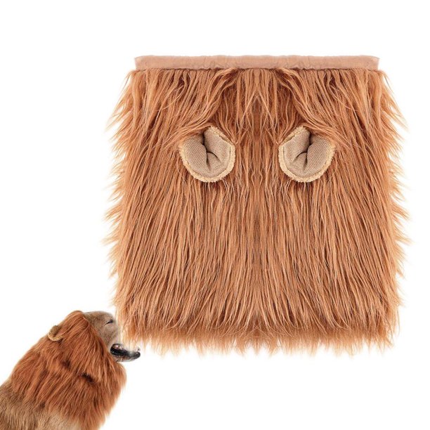 Ksruee Lion Mane for Dog Costume Large Dog Halloween Costumes Dog Lion Costume Realistic Funny