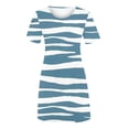 thumbnail image 3 of SMihono Robe Maxi Bohème d'Été pour Femmes Grande Taille Mode Féminine Col Rond Manches Courtes Imprimée Robe de Plage, 3 of 4