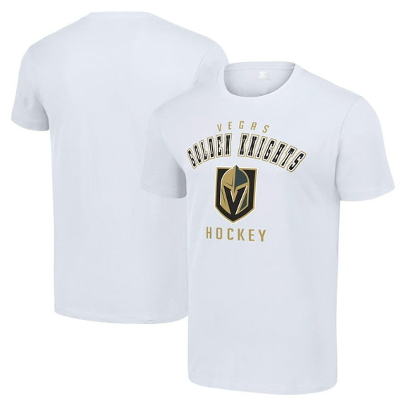 Men's Starter White Vegas Golden Knights Logo T-Shirt